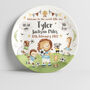 Personalised Football Fun Keepsake Ceramic Birth Plate, thumbnail 1 of 2