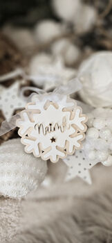 Personalised Name Snowflake Ornament, 5 of 5
