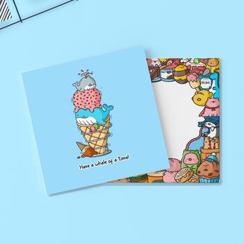 Whale Birthday Card | Cute Greetings Card, 4 of 4