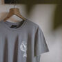 Mens 'Brave Free' Grey Acid Wash T Shirt, thumbnail 2 of 2