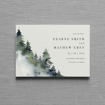 Forest Mountain Wedding Invitation, 2 of 5