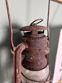 Rusty Old Vintage Storm / Hurricane Lantern, 3 of 4