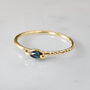 Una Sapphire Stacking Ring 9ct Gold Or Sterling Silver, thumbnail 2 of 5