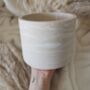 Large Handmade Plant Pot In Beige Marble, thumbnail 2 of 2