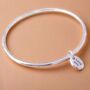 Personalised Solid Silver Pebble Bangle, thumbnail 1 of 10
