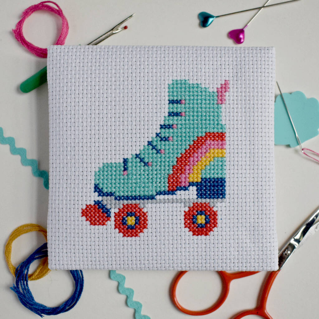 'Rollerboot' Mini Cross Stitch Kit, 1 of 2