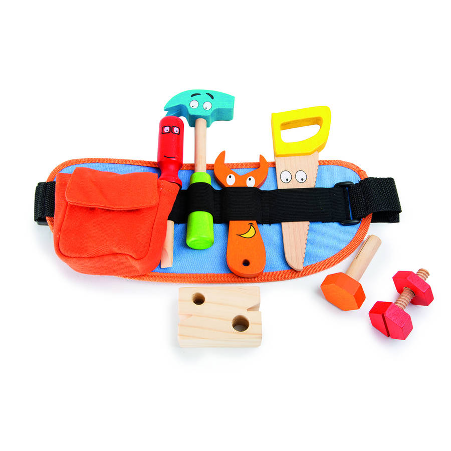 Wooden Toy Tool Belt Set W Carry Case By Little Baby Company