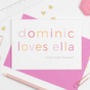 Personalised 'Loves' Valentines Card, thumbnail 2 of 2