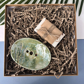 Green Meadow Ceramic Soap Dish With Drainage, 7 of 7