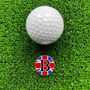 Personalised Initial Union Jack Golf Ball Marker, thumbnail 1 of 4