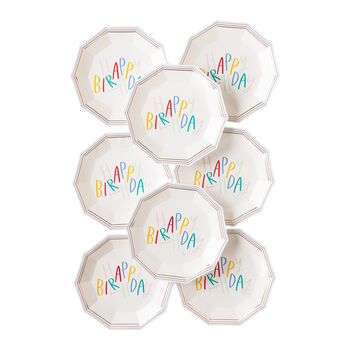 Oui Party Happy Birthday Hexagon Party Plates X Eight, 3 of 3