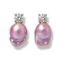 Aurora Pink Baroque Pearl Earrings, thumbnail 1 of 5