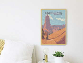 Bryce Canyon National Park USA Travel Poster Art Print, 3 of 8