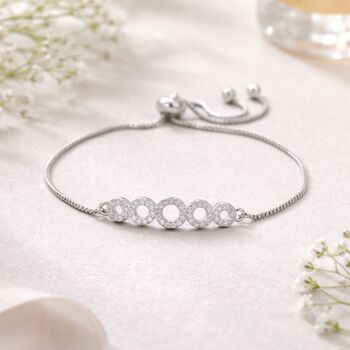 50th Birthday Five Ring Drawstring Bracelet, 2 of 5