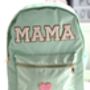 Personalised Nylon Backpack With Patch Letters And Motifs With Gold Outline, thumbnail 9 of 12