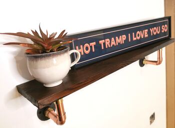Copper Pipe And Reclaimed Wood Shelf, 3 of 8