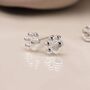 Sterling Silver Paw Print Stud Earrings, thumbnail 4 of 10