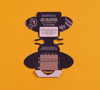 Plantable Wildflower Bee Seedsticks 10 Pack, 3 of 6