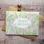 'Merry Christmas' Hand Lettered Christmas Foliage Card, thumbnail 1 of 5
