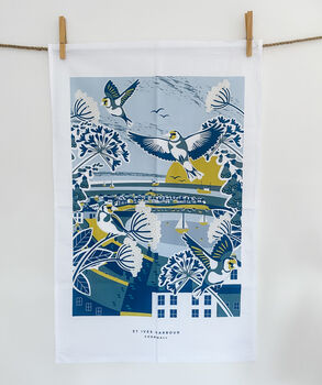 St Ives Harbour Cornwall 100% Cotton Tea Towel, 2 of 3