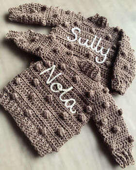 Personalised Baby Name Cardigan, 9 of 12