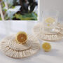 Pack Of Six Woven Macrame Coasters Placemats, thumbnail 3 of 4