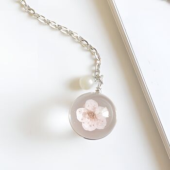 Silver Petal Peach Blossom Bookmark, 2 of 5