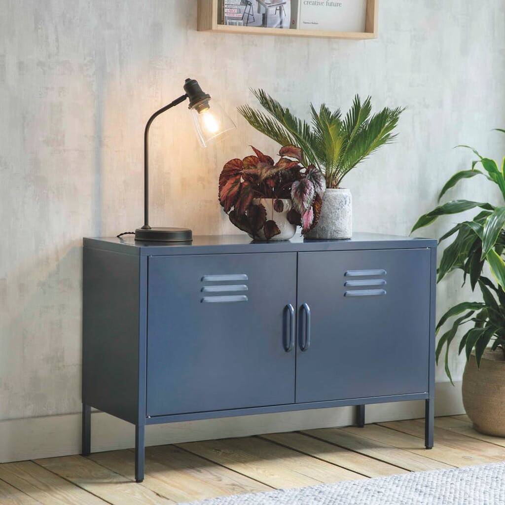 Metal Locker In Ink Blue By Idyll Home