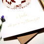 Flower Girl Boho Laser Cut Card, thumbnail 3 of 6