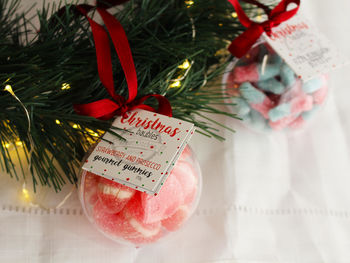 Strawberry And Prosecco Gummies Christmas Bauble, 3 of 3