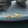 Mismatched Unicorn And Rainbow Stud Earrings In Sterling Silver, thumbnail 3 of 12
