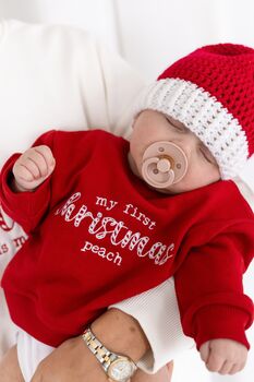 First Christmas As Mummy Embroidered Personalised Sweatshirt Jumper, 8 of 9