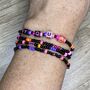 Neon Allsorts Handmade Beaded Bracelet, thumbnail 5 of 10