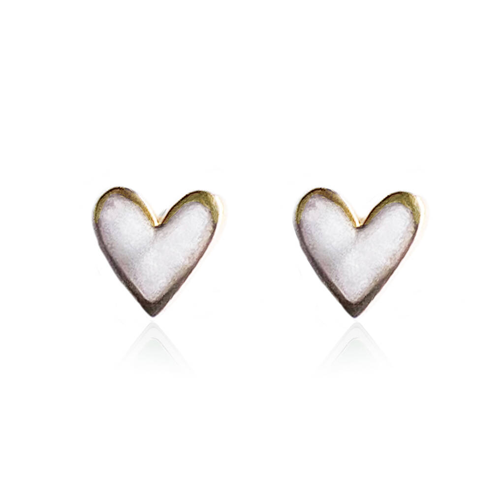 Gold Plated Mini Pearlescent Hearts, 1 of 3