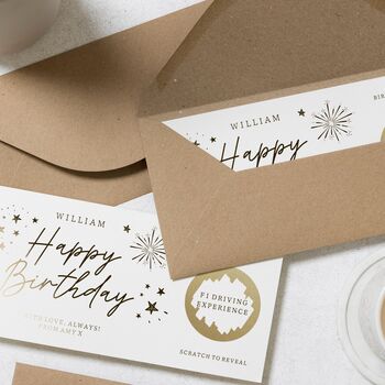 Personalised Scratch Reveal Birthday Experience Voucher, 8 of 9