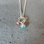 Mixed Gemstone Cluster Necklace, thumbnail 3 of 12
