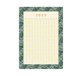 2025 Green Botanical Wall Planner, Calendar, 4 of 4