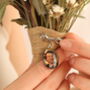Personalised Silver Photo Brooch Bridal Bouquet Charm, thumbnail 2 of 6