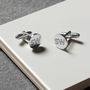 Personalised Sterling Silver Facett Initial Cufflinks, thumbnail 1 of 4