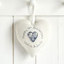 Personalised Cotton 2nd Wedding Anniversary Heart Gift, thumbnail 3 of 10