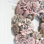 Winter Sparkle Pink Christmas Door Wreath, thumbnail 5 of 7