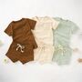 Organic Cotton T Shirt And Shorts Unisex Baby Set, thumbnail 1 of 5