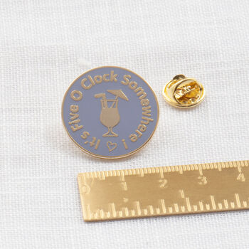 Its Five O Clock Somewhere Cocktail Drink Enamel Pin, Hen Party Gift, Funny Gift For Her, 8 of 12