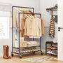 Double Clothes Rail Clothes Rack Hanging Rail On Wheels, thumbnail 2 of 9