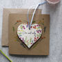 Anniversary Personalised Card And Wooden Heart, thumbnail 7 of 7