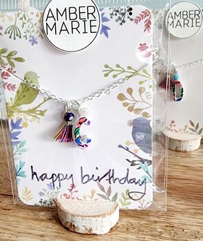 Colourful Mini Painted Initial Pendant Stand Up Gift, 5 of 11