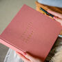 Large Square Personalised Wedding Guest Book Bound In Linen, thumbnail 1 of 8