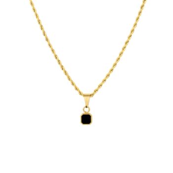 Mini Black Onyx Pendant Necklace For Men, 8 of 12
