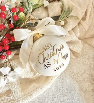 Last Christmas As A Miss Ceramic Bauble, 5 of 5