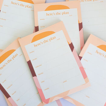 A5 Weekly Planner Notepad | Sunrise Here’s The Plan, 5 of 6
